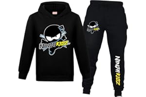 Banxidi Ninja Kidz Boys Tracksuit Hoodies Kids Sweatshirt Long Sleeve for 2-piece Sets Sportswear Clothing 2-13Years