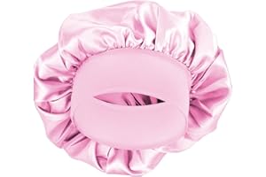 MELTU 1 Pack Hair Bonnet for Sleeping, Satin Bonnet with Wide Elastic Band, Silk Hair Wrap for Sleeping, Soft Sleep Cap…