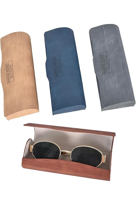 4er Set Brillenetuis Im Leopardenmuster – Hartschale, 16x6 Cm, Für Sonnenbrillen & Lesebrillen
