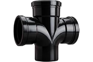 SHMOX Soil Ring Seal- 92.5 Degree Double Branch Pipe Black
