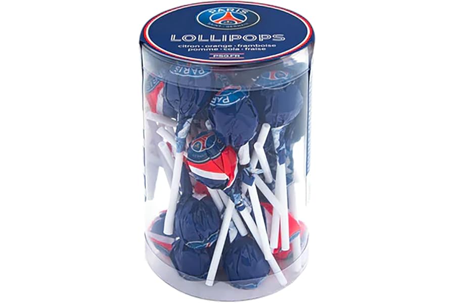 2 boxes with 15 PSG lollipops each - official collection Paris Saint Germain