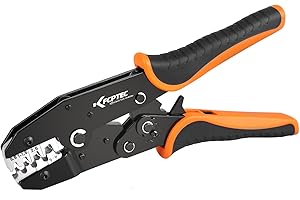 KF CPTEC Pince à sertir pour Cosse Electrique à Barillet Ouvert non isolées 0.5-6mm², compatible avec Molex,connecteurs JST, Deutsch,TE AMP
