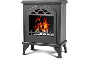 FRANKYSTAR Didone wolnostojący kominek na bioetanol, wolnostojący, biokominek podłogowy, styl vintage, wymiary 40 x 25 x wys. 54 cm