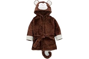 Routefuture Peignoirs de Bain Enfant Vêtements de Nuit Bébé Garçon Fille Peignoir Ultra Doux et Léger Serviette de Bain Capuche, Confortable et Absorbante, Peluche 1-5 Ans