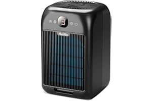 Aircillin Purificador de aire Para alérgicos, CADR 180 m3/h, Filtro HEPA Elimina 99,97% de Alergia Polen Olor y Caspa de Mascota, con Aromaterapia, 25dB, Temporizador (Black-1PCS)