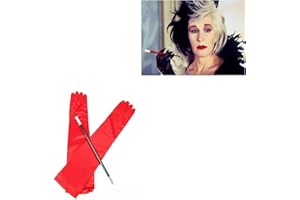 HENBRANDT Halloween longues gants en velours rouge Vampire Devil Manteau de Gants pour femme