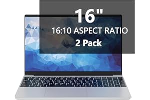 Koelaa 2 Pack 16 Inch Laptop Privacy Screen Protector for 16:10 Widescreen Display, Laptop Privacy Film Filter All Round Anti Peeping Blue light Glare Notebook Protection - 16" (16:10)