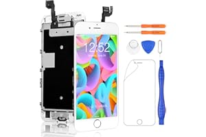 Yodoit Komplett Display für iPhone 6s LCD Bildschirm vormontiert Weiß mit homebutton, Digitizer Montage Glas Touchscreen mit Frontkamera Näherungssensor Reparaturset Ersatzbildschirm + Werkzeuge
