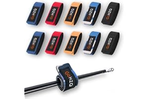 GoHZQ Fishing Rod Straps, 10 PCS Adjustable Fishing Rod Velcro Straps, 5 Colors Elastic Fishing Rod Bands to Tie the Fishing Rods Together