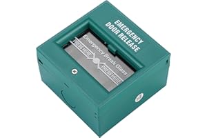 ACOUTO Bouton d'alarme Incendie de Déverrouillage de Porte de Sortie d'urgence Interrupteur de Rupture de Porte de sécurité Domestique Facile à Mettre dans Un Boîtier en Plastique