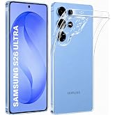 URUCHI Crystal Şeffaf Kılıf Samsung S26 Ultra i&ccedil;in, [Sararma &Ouml;nleyici] [Kamera Koruma] [Askeri Sınıf D&uuml;şme Testi] Şeffaf Şok 