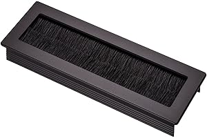 SOTECH 1 x Kabeldurchlass Toledo aus Aluminium schwarz eloxiert 150 x 70 mm, Einbaumaß: 140 x 62 x 15,3 mm Kabeldurchführung