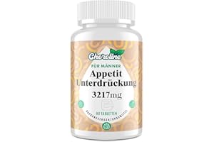 ‎CHEROLINE 12-in-1 Appetitzügler & Fettverbrenner für Männer – 3217mg Hochdosiert mit Glucomannan aus der Konjakwurzel, Grüntee, Chitosan & Forskolin – Natürlich, Ballaststoffe, Sättigung – 90 Tabletten