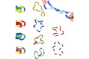 JOYVOVO Pack of 10 Tangle Fidget Toy, Autism Fingers Tangle Fidget Twister Fidgets Toy, Stimming Sensory Stress Relief Twister Toy Stimulate and Still for Children and Adults