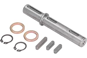 lyrlody Utgående Axel Enkelaxel Robust Hållbar Högkvalitativ Prestanda för Snäckväxel NMRV040 RV040 Nema34 Stegmotor 18mm Diameter 128mm Längd