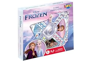 Diakakis Pop-Up-Ludo-Brettspiel, traditionelles Ludo-Brettspiel-Set für Kinder, Indoor-Spaß ab 3 Jahren, Geburtstagsgeschenk für Kinder (Frozen)