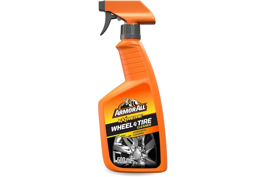 Armor All, Wheel & Tyre Cleaning Spray 500ml, Triple Action Foaming Formula, Removes Dirt and Enhances Shine, Suitable for All Wheels, Ideal for Car & Motorcycle Detailing, Made in the UK