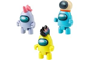 Bizak Wśród nas S3, zestaw 3 przegubowych figurek z 3 zabawnymi akcesoriami, wymiary 5-7 cm, różne modele do kolekcjonowania niebieski+żółty+szary (64116303)