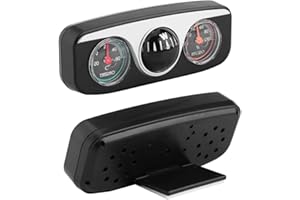 Topzon Armaturenbrett Kompass, 3-in-1-Auto-LKW-Armaturenbrett-Halterung, Navigationsrichtung, Kompass, Thermometer, Hygrometer, Kunststoff, Schwarz