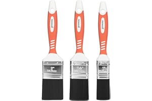 Oumuik Pędzel, pędzel do lakierowania, płaski pędzel, 3 sztuki pędzli 25,4 mm, 38,1 mm, 50,8 mm