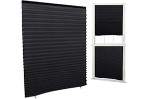 Smilcloud Stores occultants temporaires à coller - Sans perçage - Pour chambre à coucher, cuisine, salle de bain, fenêtre, chambre d'enfant, loft, voyage, voiture - 180 x 90 cm