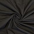 Polycotton Sheeting Fabric by The Meter Extra Wide 244cm 96 Inch Wide (Black)