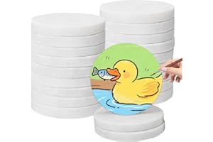 JSUOEO 30 Stück Flache Steine zum Bemalen, Φ 5cm Flach Runde Kieselsteine Naturstein Dekosteine Weiß Rock Malerei Bemalte Steine für Kunst Kunsthandwerk Aquarien Garten Deko