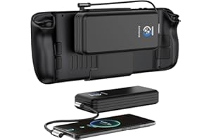 Antank Power Bank Compatible with Steam Deck, Magnetic 16000mAh 45W Fast PD 3.0 Fast Charging Battery Bank, Removable Back Mount & Dual USB-C Cable, For Steam Deck