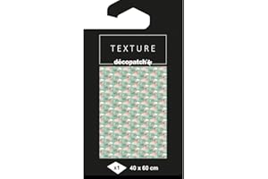 DECOPATCH Décopatch TD800C - Un paquet de 1 feuille de papier Texture 40x60 cm, Feux d'artifices avec dorures