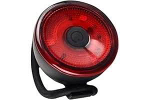BARAC Luz Trasera para Ciclismo Bici Bicicleta, Bike Tail Light Trasero, Tipo de Batería Inteligente, Lámpara Led de Advertencia Seguridad,