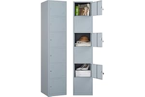 ‎SIGHTLIFE Stahlschrank Schließfachschrank Wertfachschrank Lagerschrank Metallspind Spind Fächerschrank Umkleideschrank Stahlblech Mehrzweckschrank Personalschrank Garderobenspind abschließbar 160 * 38 * 43cm