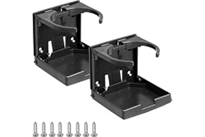WakiHong 2 Stücke Auto Getränkehalter Auto-Getränkehalter Cup Holder Auto mit 8 Schrauben für Autos, Kinderwagen, Fahrrad, Rollstuhl usw, Schwarz
