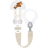 MAM Universal Pacifier Clip, Adjustable Length, Neutral, 1 pc | Adaptable to all types of pacifiers, teethers and toys, inclu