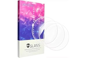 Blueshaweu Protector de pantalla universal para reloj redondo, [3 unidades] dureza 9H, cristal blindado antiarañazos, HD transparente, sin burbujas (40 mm)