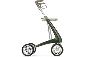 Byacre Carbon Ultralight Rollator Walker with Seat - Worlds Lightest Rollator - 4.8 kg Mobility Aids for Walking - Mobility Walker with Seat