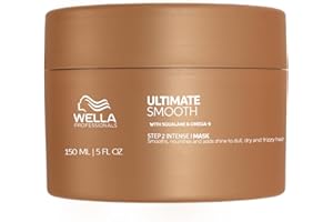 Wella Professionals Ultimate Smooth Masque capillaire nourrissant à base de squalane et d'oméga-9 pour cheveux secs, ternes et frisés (150ml)