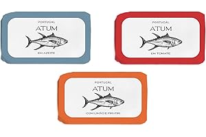 ‎FEINKOST MACHADO Feinkost Machado – 3er Set Thunfisch (je 120g) | Enthält Thunfisch in Olivenöl, mit Tomatensoße, mit Zitrone & Piri Piri | Mediterraner Genuss aus Portugal – Für Salate, Pasta & Tapas