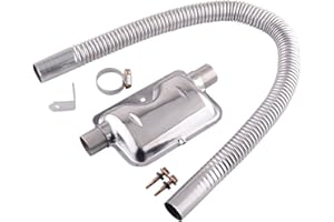 HPIANO Silenziatore Di Scarico Da 60CM, Tubo Di Scarico In Acciaio Inossidabile Riscaldatore Di Parcheggio E Kit Silenziatore, Silenziatore Per Tubo Di Scarico In Acciaio Inossidabile Per Riscaldatori Diesel