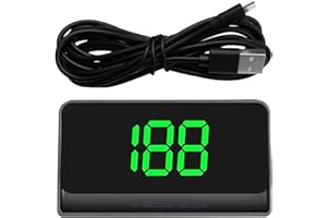 XUENIU Digital Speedometer Car Hud Mph Head Up Display Windshield Projector Vehicle Speed Meter with Gps & Beidou 10hz Refresh Rate Automatic Startup Usb Plug Play for All Cars Green