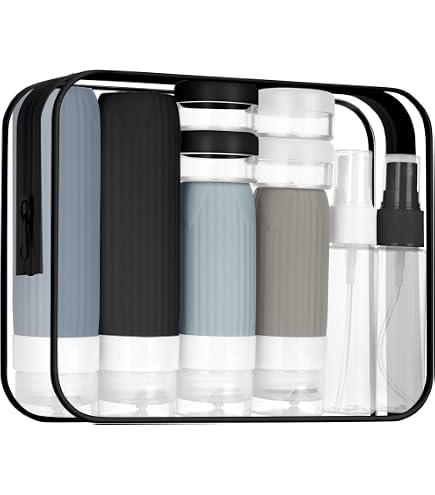 Set 4 Bottiglie Da Viaggio 60ml – Tubi Flessibili Antigoccia Per Liquidi E Articoli Da Toilette