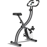 Ultrasport F-Bike Bicicleta Estática Plegable hasta 130 KG, Extra Silencioso con Sillín de Confort Ajustable - Bici Estática 