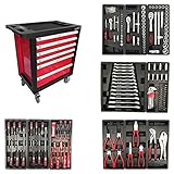 Werkstattwagen komplett befüllt mit Werkzeugen in 6...