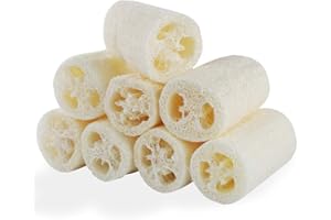 LEDOO Luffa Schwamm 8Pcs Natürliche Luffa Gurke schwamm,10cm luffa Peeling Biologisch abbaubare LuffSchwämme Perfekt für Körperpflege Küche Bad Scrubber und Luffa Seife