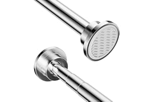 JADESHAY Pręt do szafy ze stali nierdzewnej regulowany drążek do szafy bez dziurkowania wieszak na ubrania wiszący wieszak na okno balkonowe (22 rurki 40-55 cm)