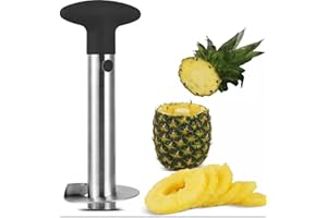 POUNDSAVER Stainless Steel Pineapple Slicer and Corer, Upgraded Thicker Blade, Durable Pineapple Cutter and Peeler