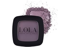 Lola Make Up by Perse Mono Eyeshadow with Natural Ingredients and High Coverage, Satin Eye Shadow Palette for All Skin Types Vegan and Cruelty-Free Eye Makeup, Dark Purple (023)