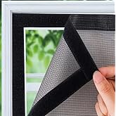 DIVAYANSHI Window Ready to Use 120 GSM Fiberglass Insect Net with Strong Self Adhesive Hook & Loop Tape (90 x 60 cm, Grey)
