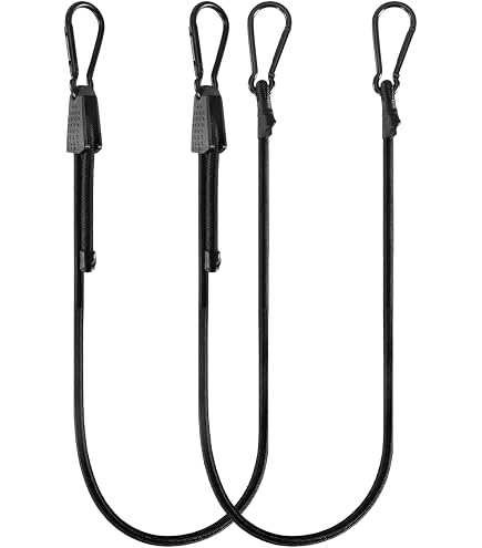 2 Corde Elastiche Con Moschettoni 100 Cm | Tenditori Regolabili Per Bagagli E Tende Da Campeggio