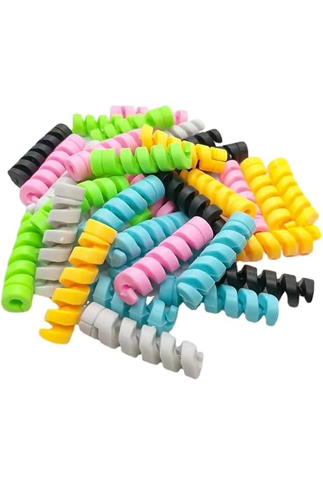 Protecteurs De Câble Animaux Mignons - Lot De 6 Paires, En Silicone Souple, Compatible Type C/Lightning/Micro USB