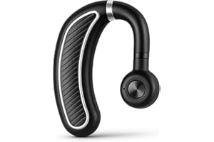 Zerone K21 Business Bluetooth Headset, Sweatproof Bluetooth Headphones, Wireless V4.1 Business Earbuds with Noise Cancellation, Microphone, Earbuds for OfficeBusiness, Workout, and, black, In-Ear